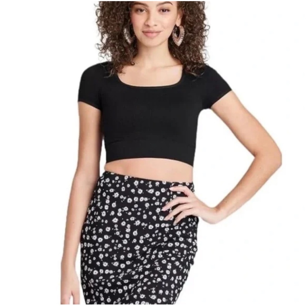 Wild Fable Black Crop Top